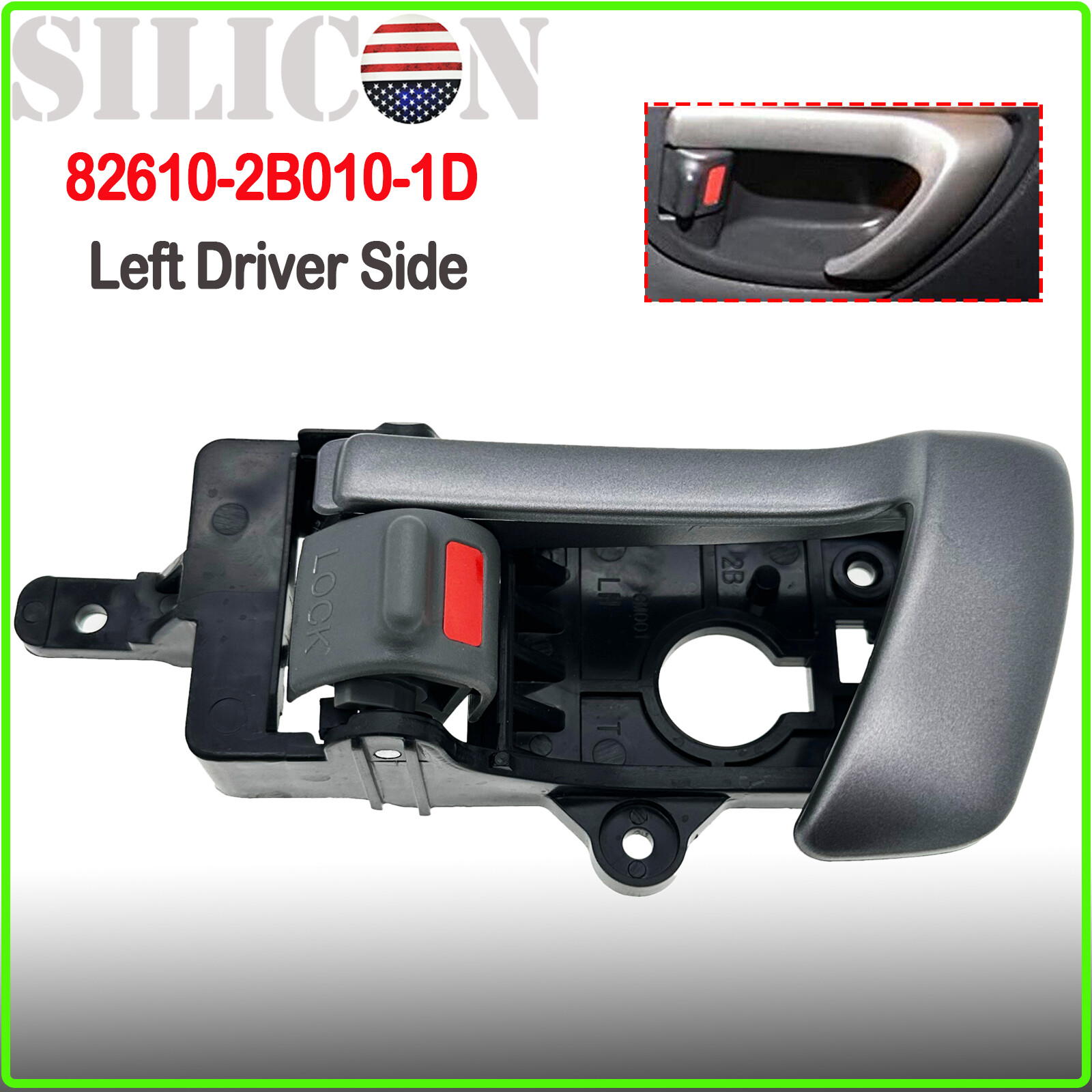 Interior Inner Inside Door Handle Driver Side Fit For Hyundai Santa Fe 2007-2012