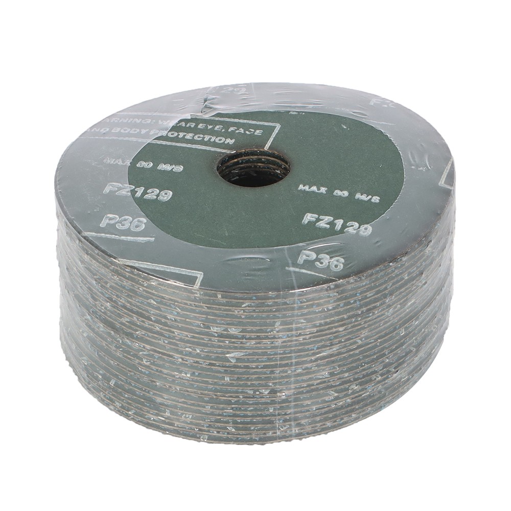 36 Grit 25Pack 5" x 7/8" Zirconia Resin Fiber Grinding And Sanding Discs