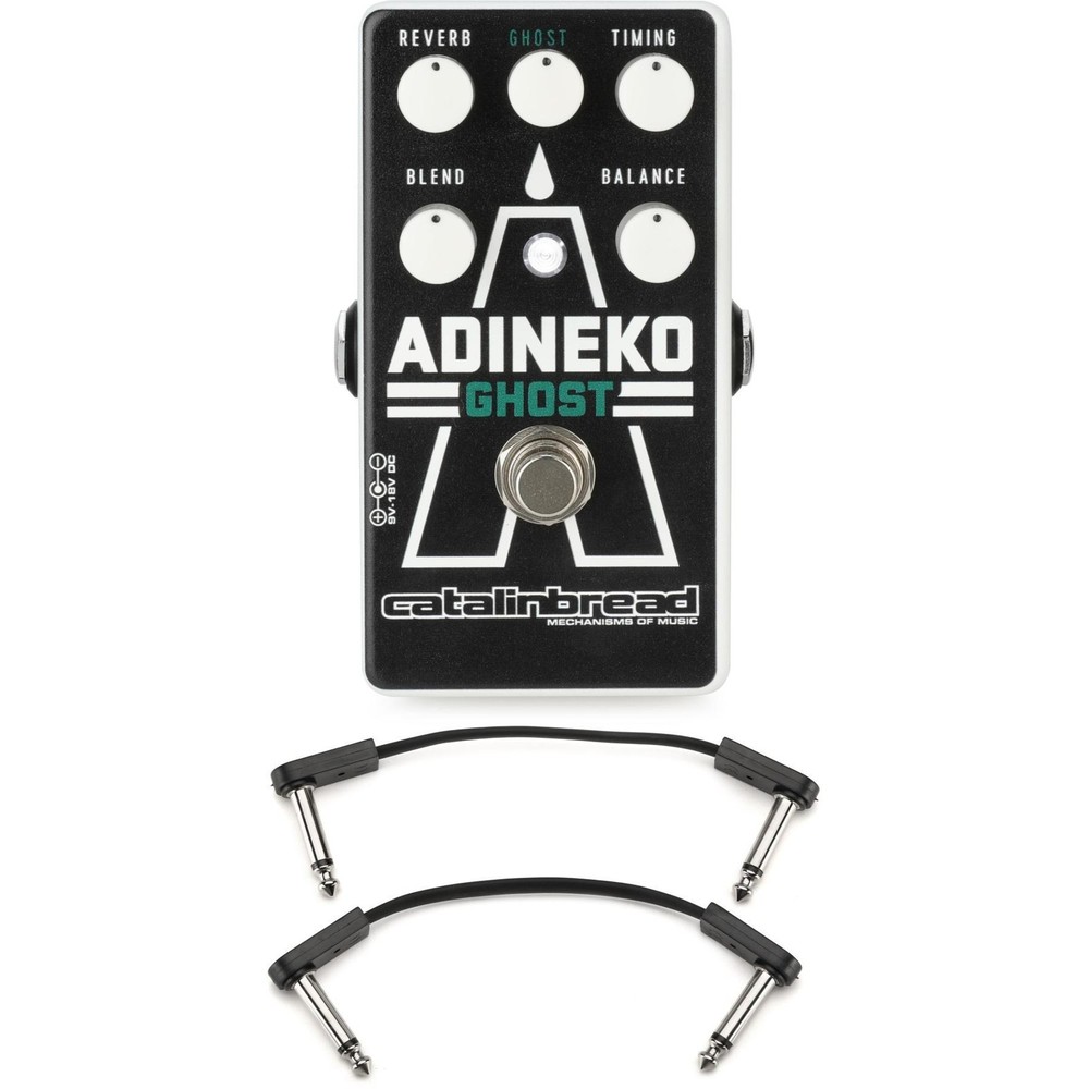 Catalinbread Adineko Ghost Delay Pedal with EBS Flat Patch Cables