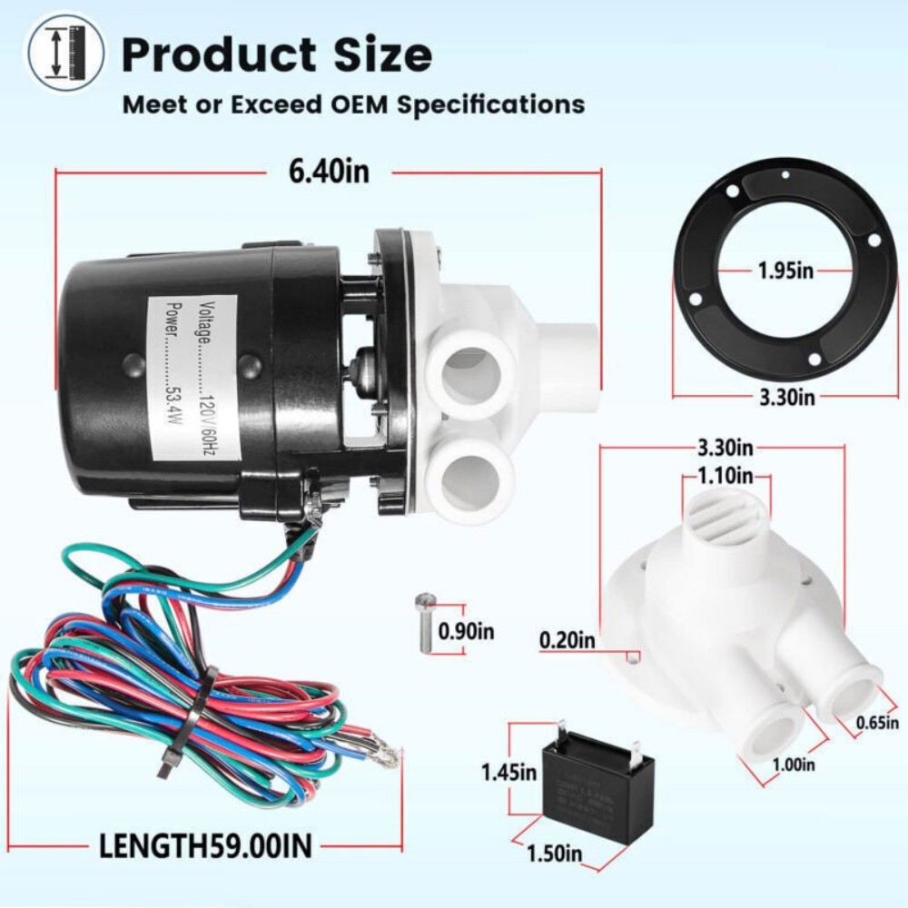 Water Pump Motor Assembly for Hoshizaki Ice Machine KM-450 KM-900 APTA92P10WD1🌟