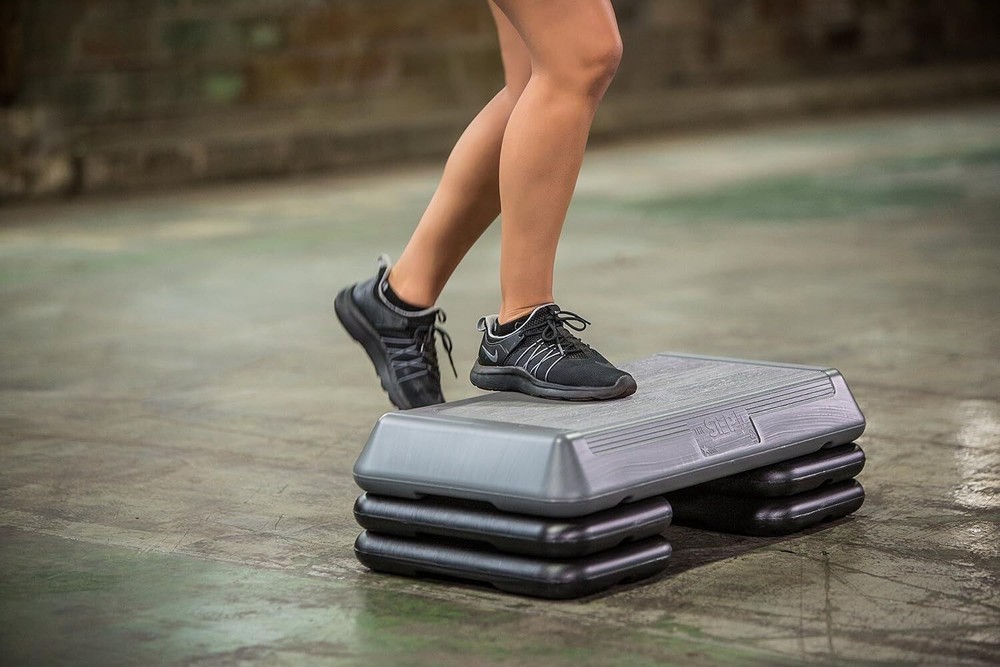 Aerobic Platform Circuit Size Steppers Exercise w/Risers Adjustable Home Workout