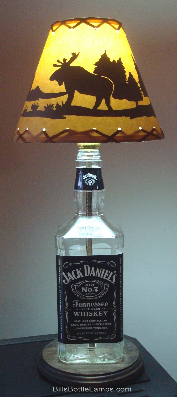 Rustic "Bulb Clip" MOOSE Scene Table Desk Light LAMP SHADE Cottage Cabin Decor