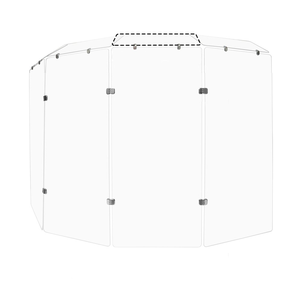 PENNZONI Drum Shield Deflector Panel w/ Chrome Connectors