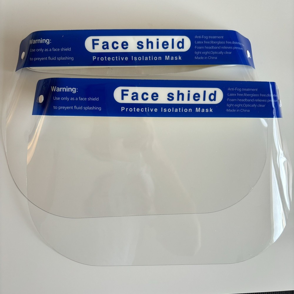 Face Shield Protective Isolation Mask 8.5x13" Clear Cover