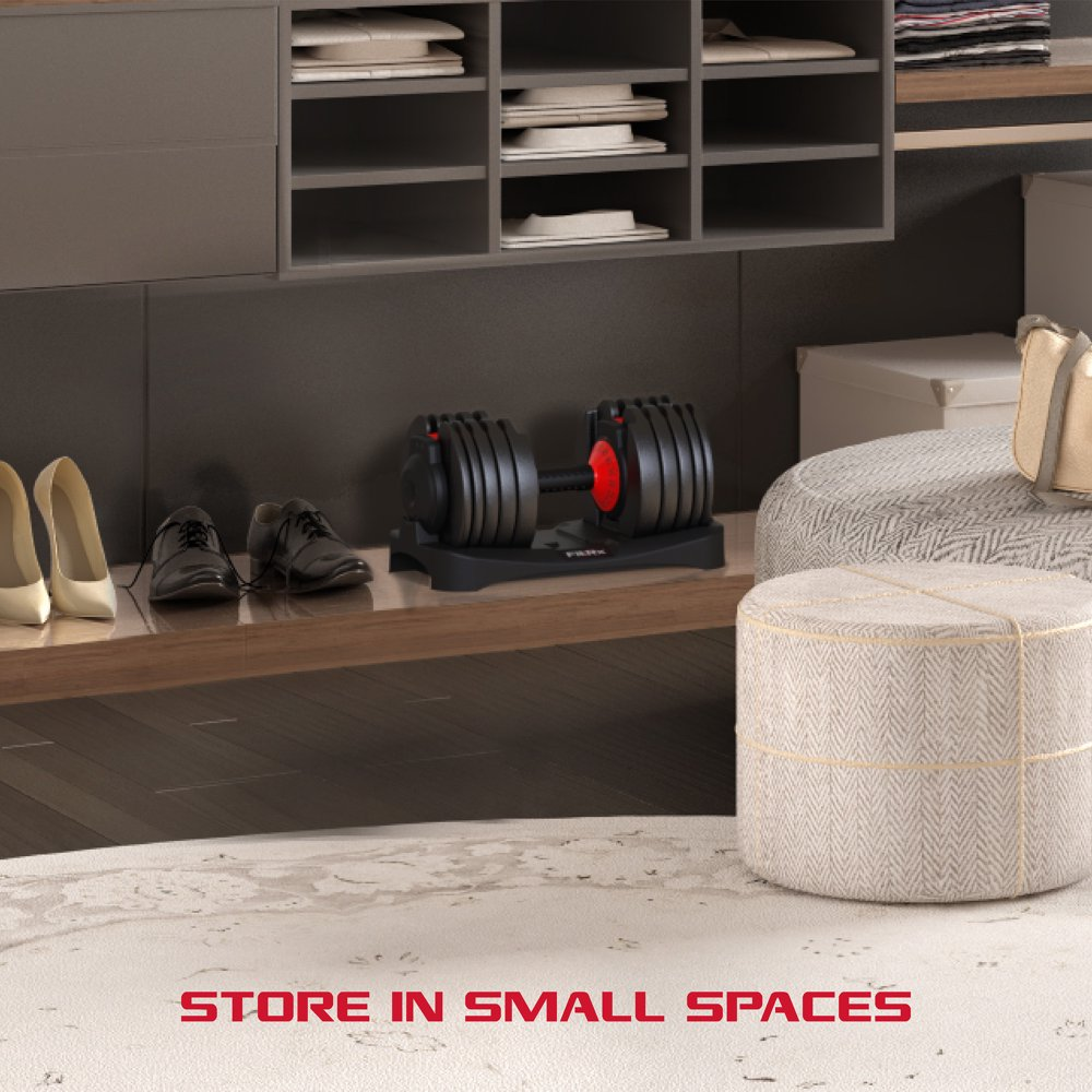 Smart Bell, Quick Select Adjustable Dumbbell, 5-52.5 Lbs., Black, Single