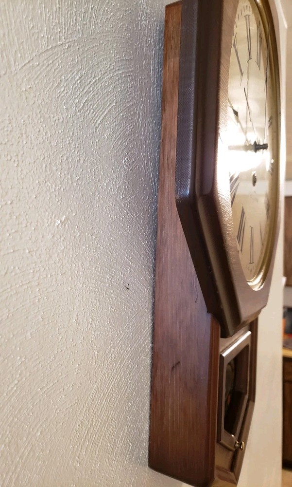 Seth Thomas Golden Rule Pendulum Wall Clock E477-005 Untested