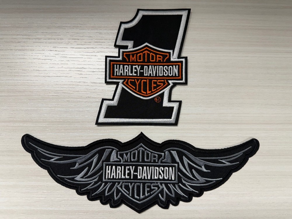 Harley-Davidson 2 Patch Set Iron-On or Stitch New