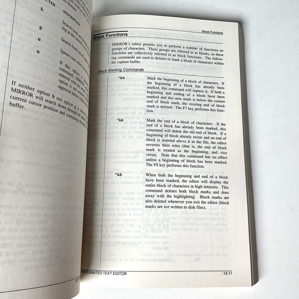 Mirror III Full Spectrum Data Communications IBM PC Version 1 User’s Guide 1989