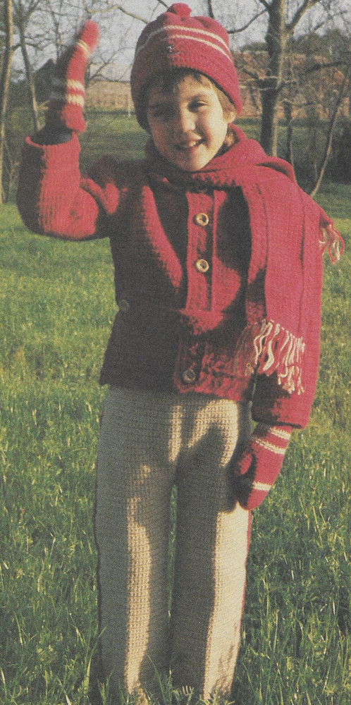 Boy's Fal Outfit crochet pattern instructions