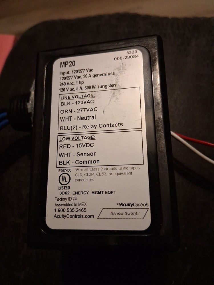 Acuity Controls / Sensor Switch MP20 120/277 VAC Mini Power Pack