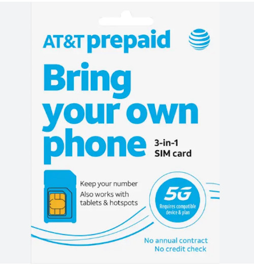 $35 AT&T Prepaid Unlimited  Plan Preloaded  SIM Card includes 1st Month