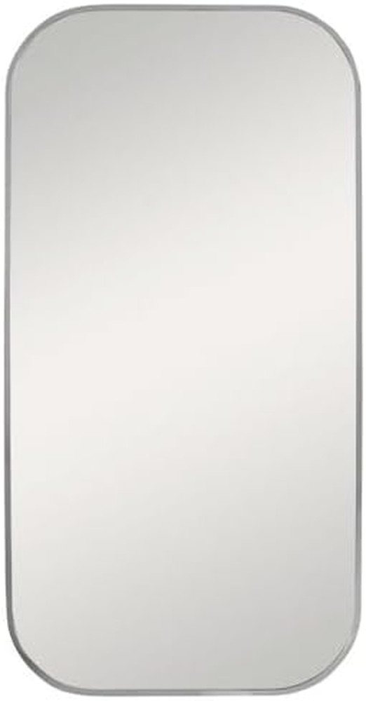 TAFT Polished Nickel 21x41" Elegant Rectangular Wall Mirror