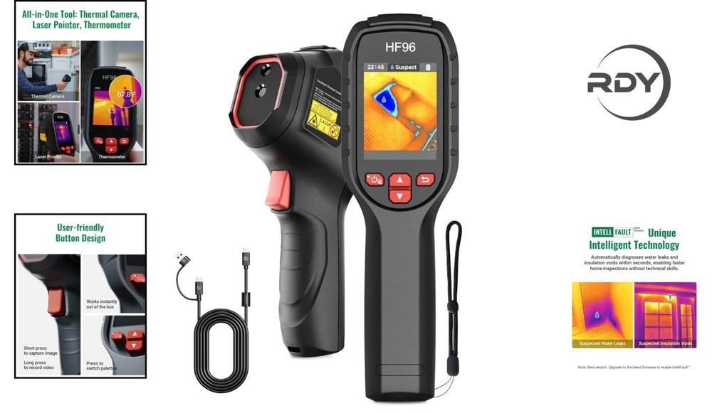 High-Resolution Thermal Camera with Laser Pointer & Intelligent Scene Detection
