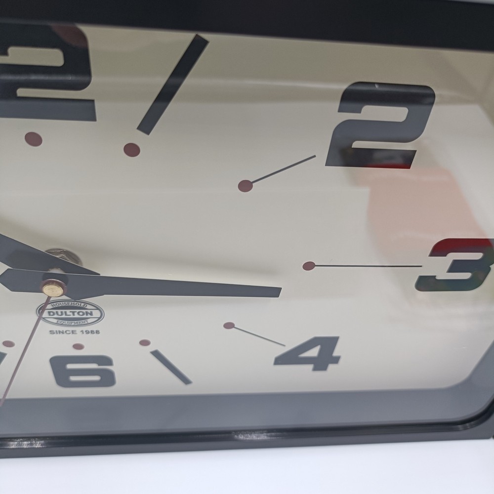 Dulton Double Face Wall Clock H21-0362BK Black Rectangle Magnet Type Japan