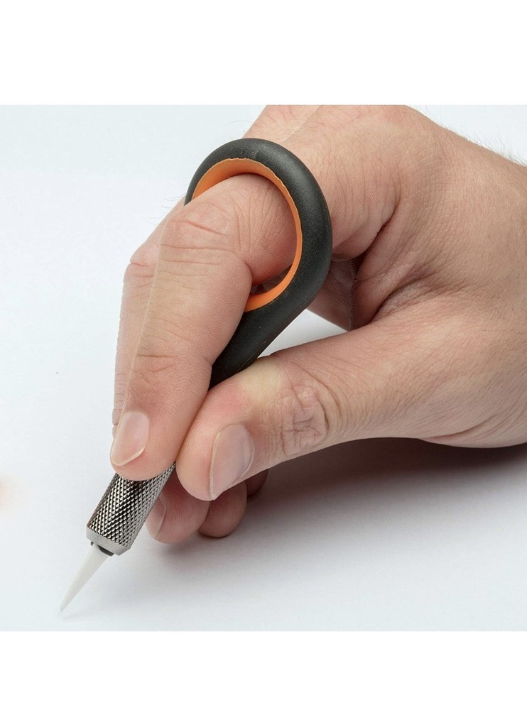 Slice Precision Knife, Finger Grip for Precision and Control, Safe Ceramic Blade