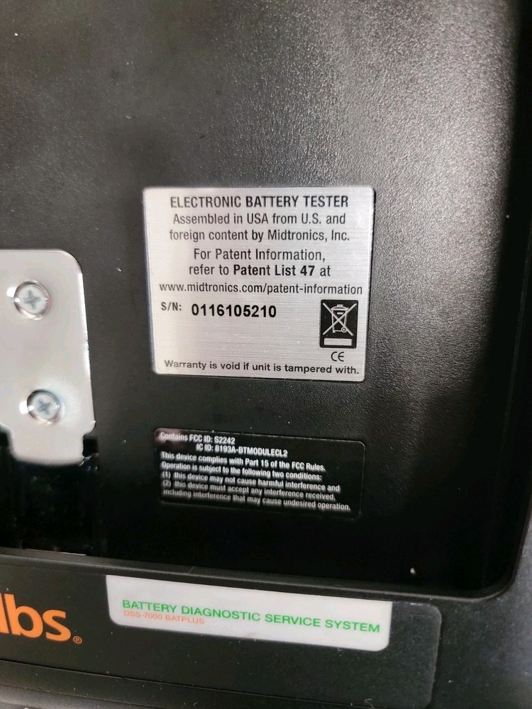 Midtronics DSS-7000 Battery Diagnostics Service System w/Dock & CVG-BP Module