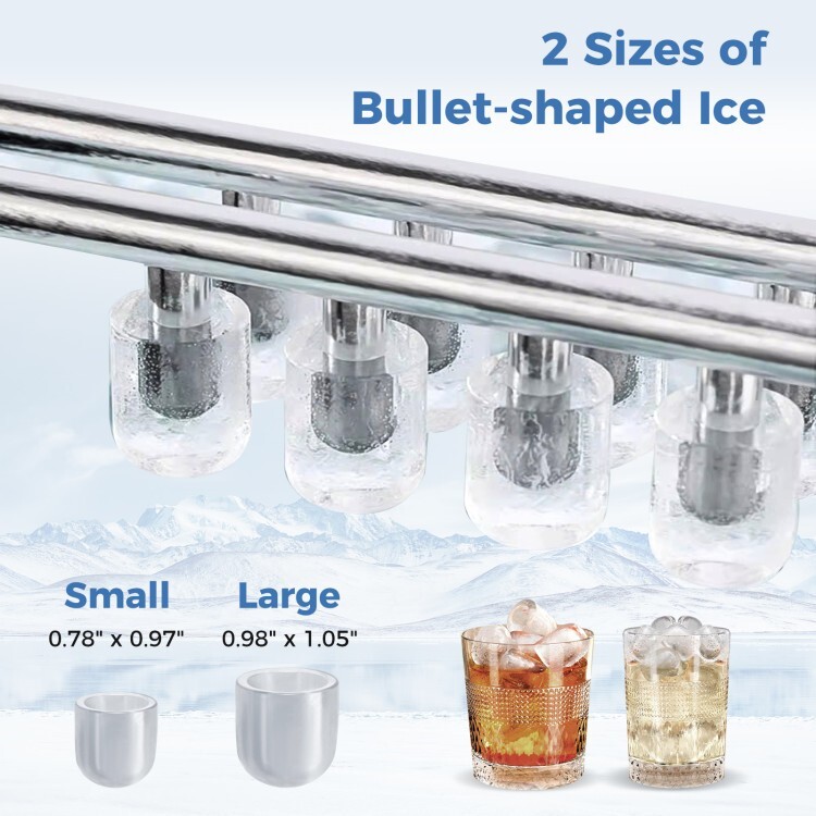 Home Kitchen Countertop Ice Machine Portable Ice Cube Maker With Self-Cleaning