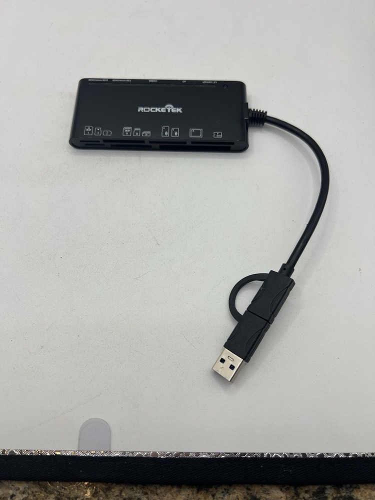 7-IN-1 Multi Card Reader, Rocketek Type C Memory Card Reader for SD/SDXC/SDHC/M