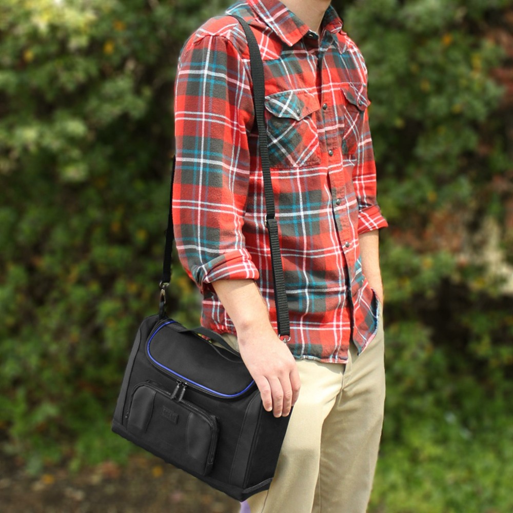 Projector Bag with Customizable Dividers, Accessory Pockets, & Shoulder Strap