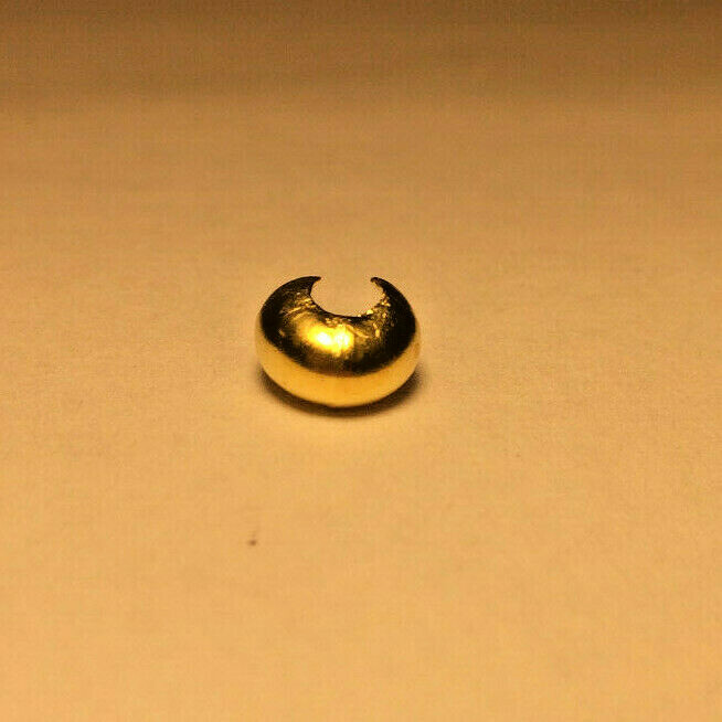 New Unfinished Brass Ball Pull For #6 Beaded Pull Chain, 1/4" Diameter #BC604