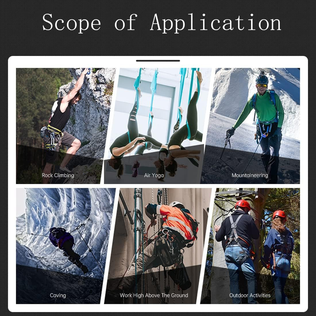 18MM Nylon Climbing Slings Runners 23 Kn Strong Webbing Straps for Rock Climbing