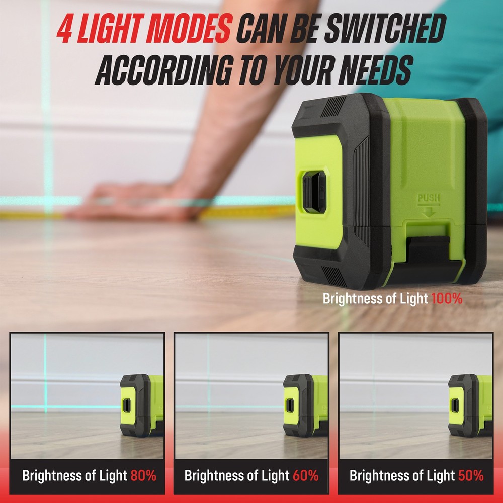 Laser Level 98ft Digital Level Tool Self Leveling Green Laser Leveler Tool