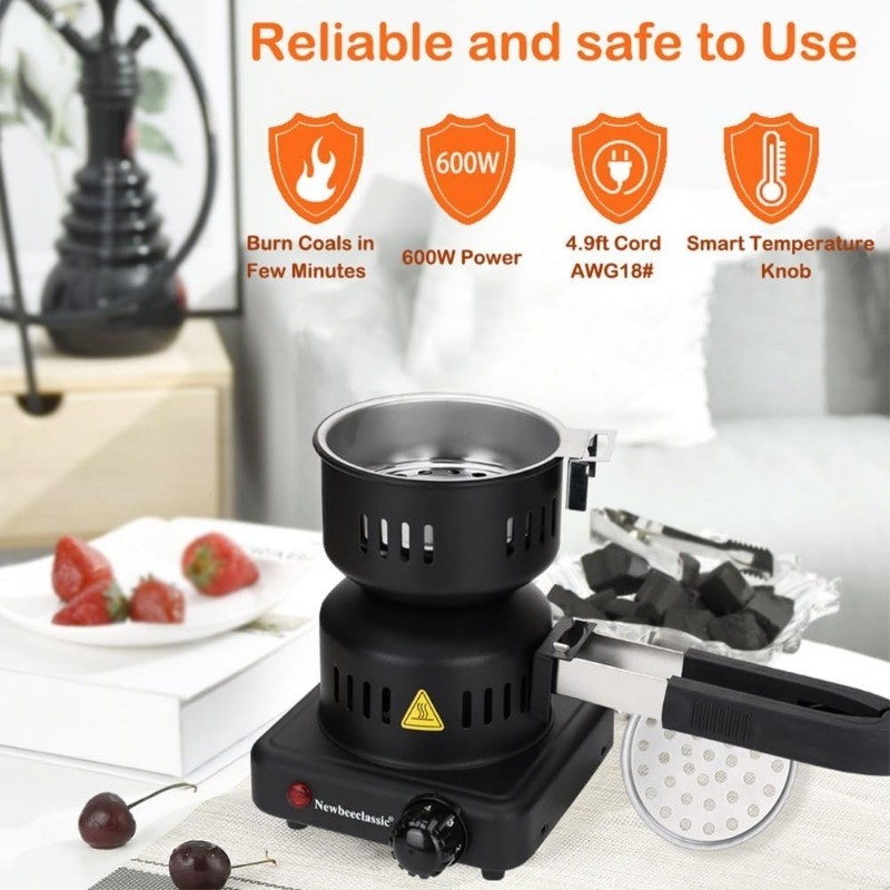 Electric Charcoal Starter Multipurpose Fast Heating for Hookah BBQ Kitchen