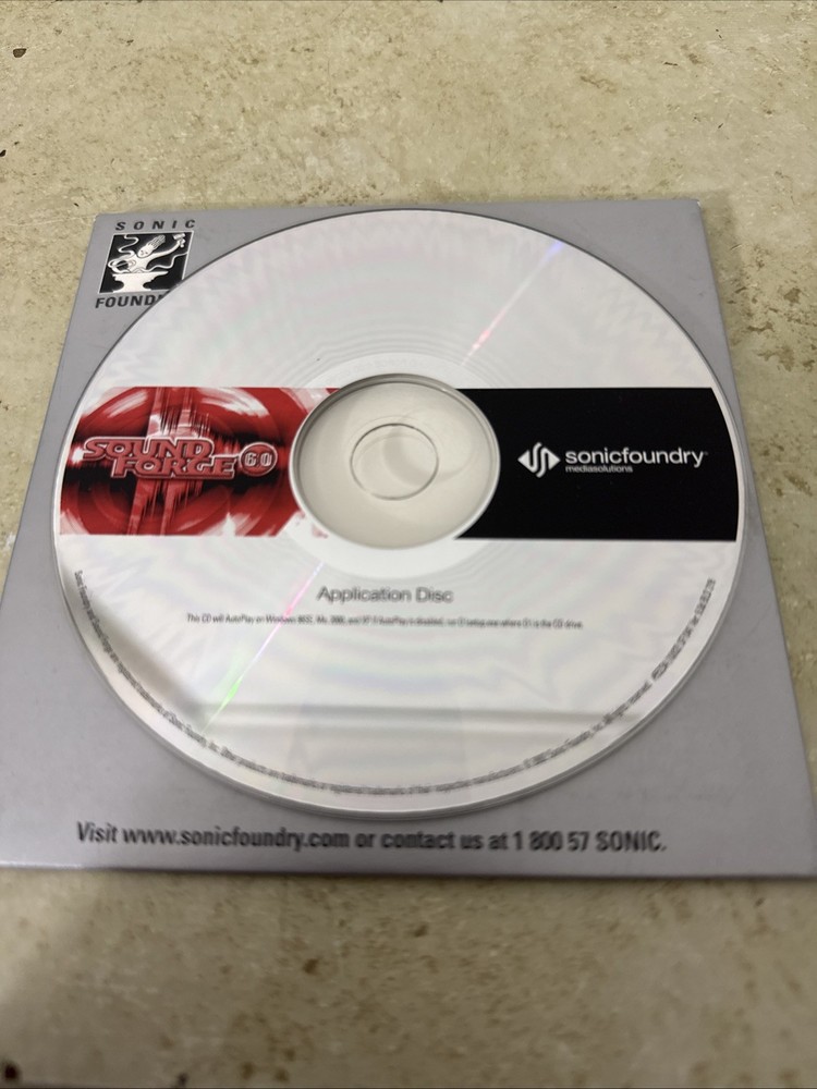 Sonic Foundry Application CD
