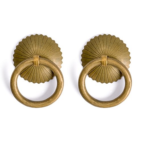 “Ring” Brass Pulls - Set of 2, 2.4" Medium