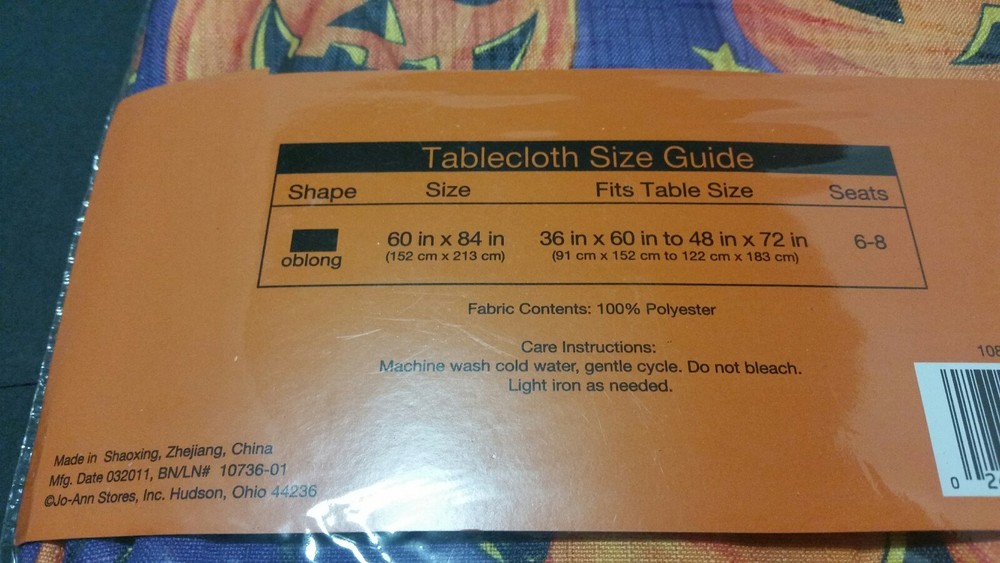 Halloween Pumpkin Tablecloth