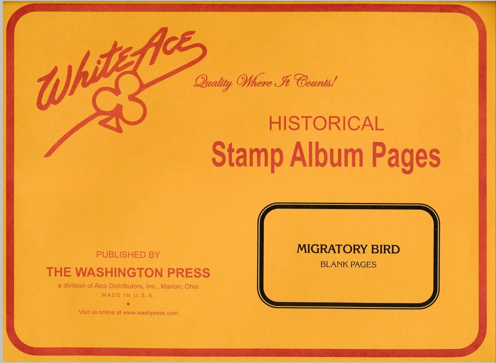 WHITE ACE US Migratory Bird / Duck Blank Pages - Package of 10 Pages