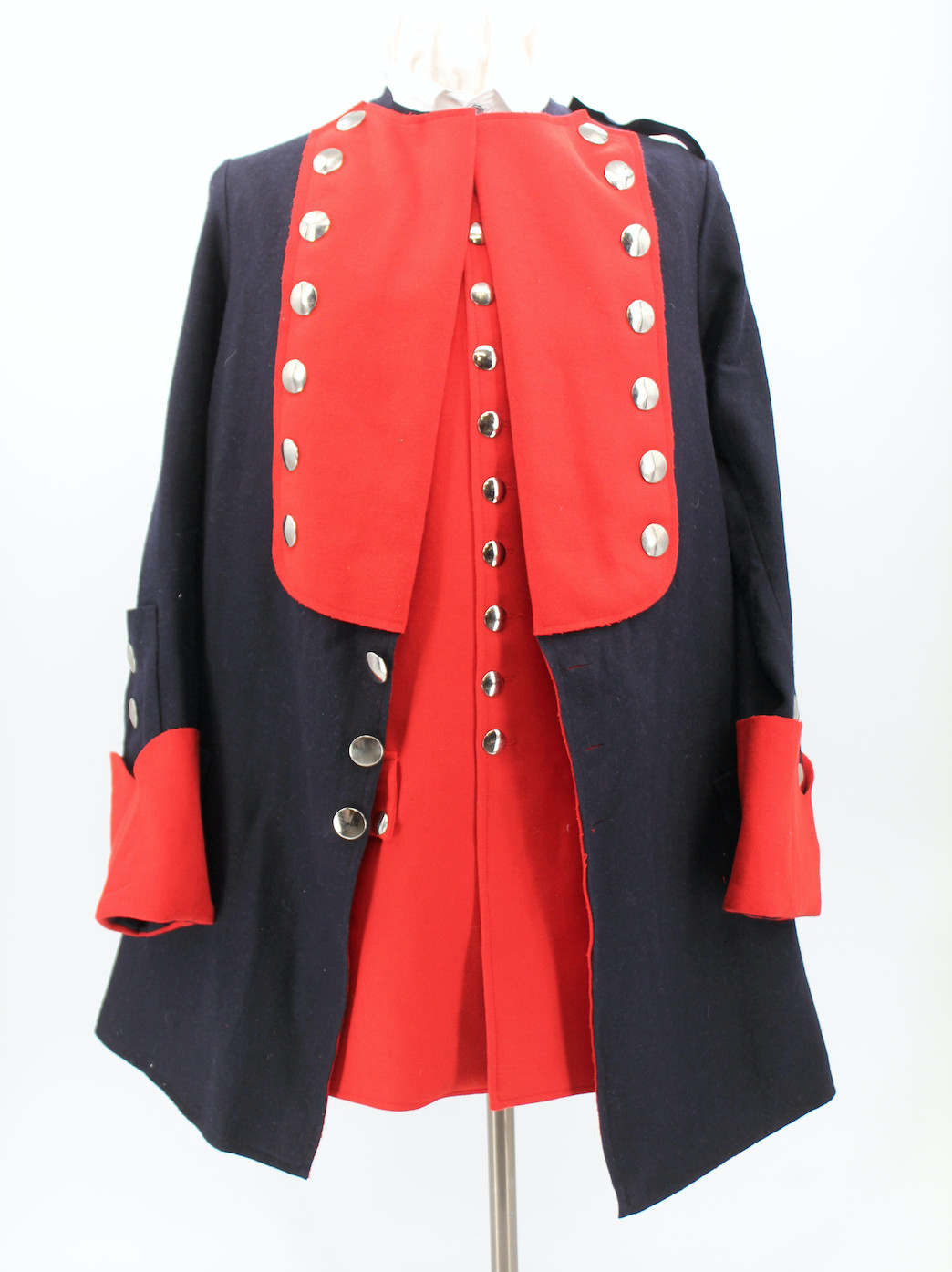 French & Indian War Blue & Red Regimental Coat Size 46 / XL