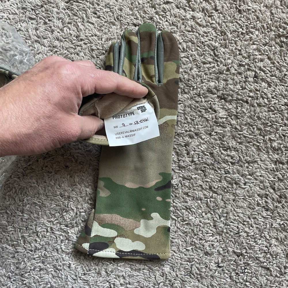 MASSIF Cold Weather Flight Gloves Prototype Multicam Size 9