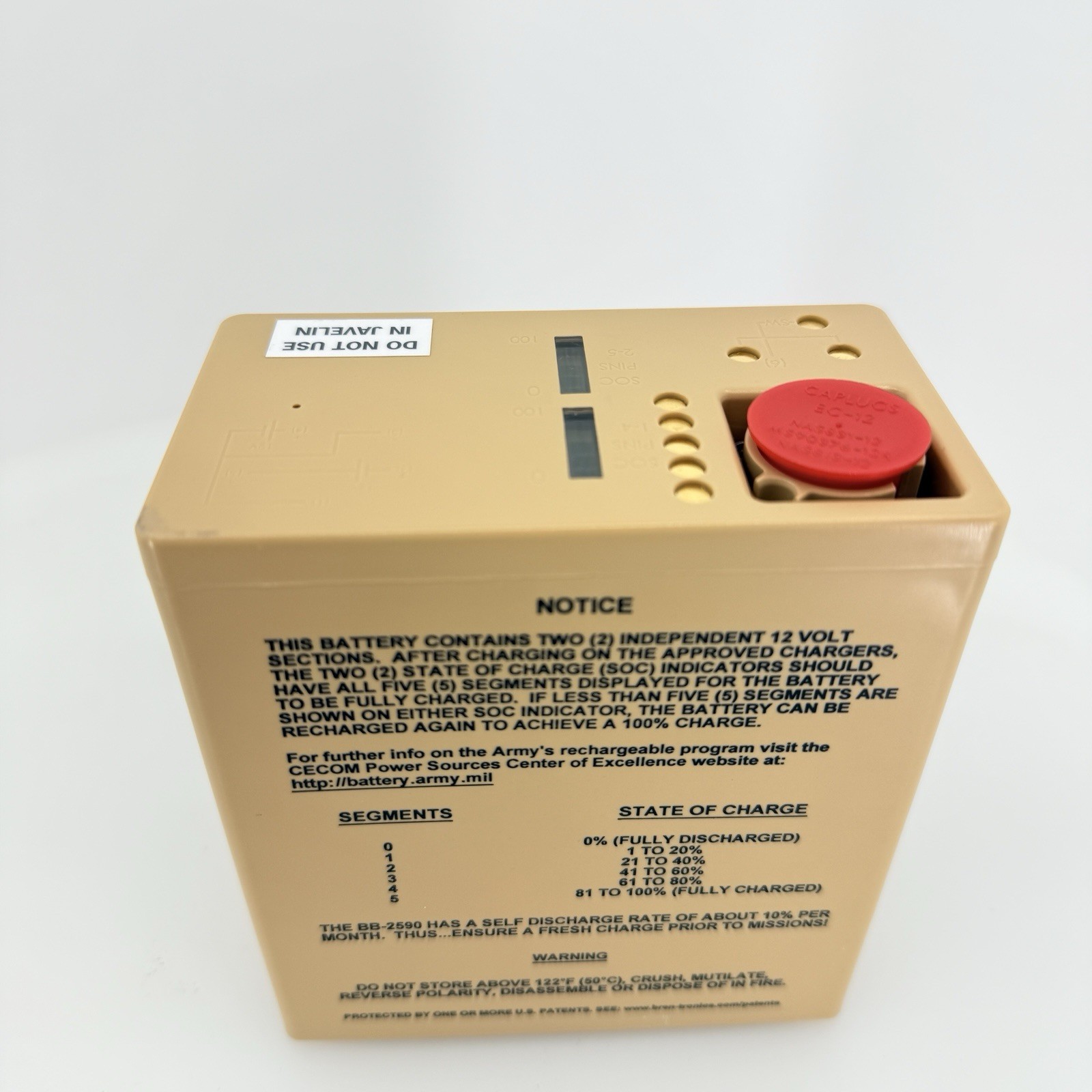 Bren-Tronics BB-2590A/U 7.5 Ah, Rechargeable Lithium-Ion Battery, 251 Wh