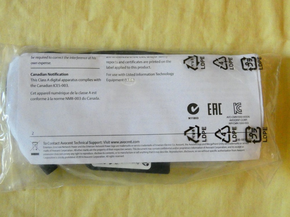 Avocent and Vertix MPUIQ-SRL server KVM module - SEALED