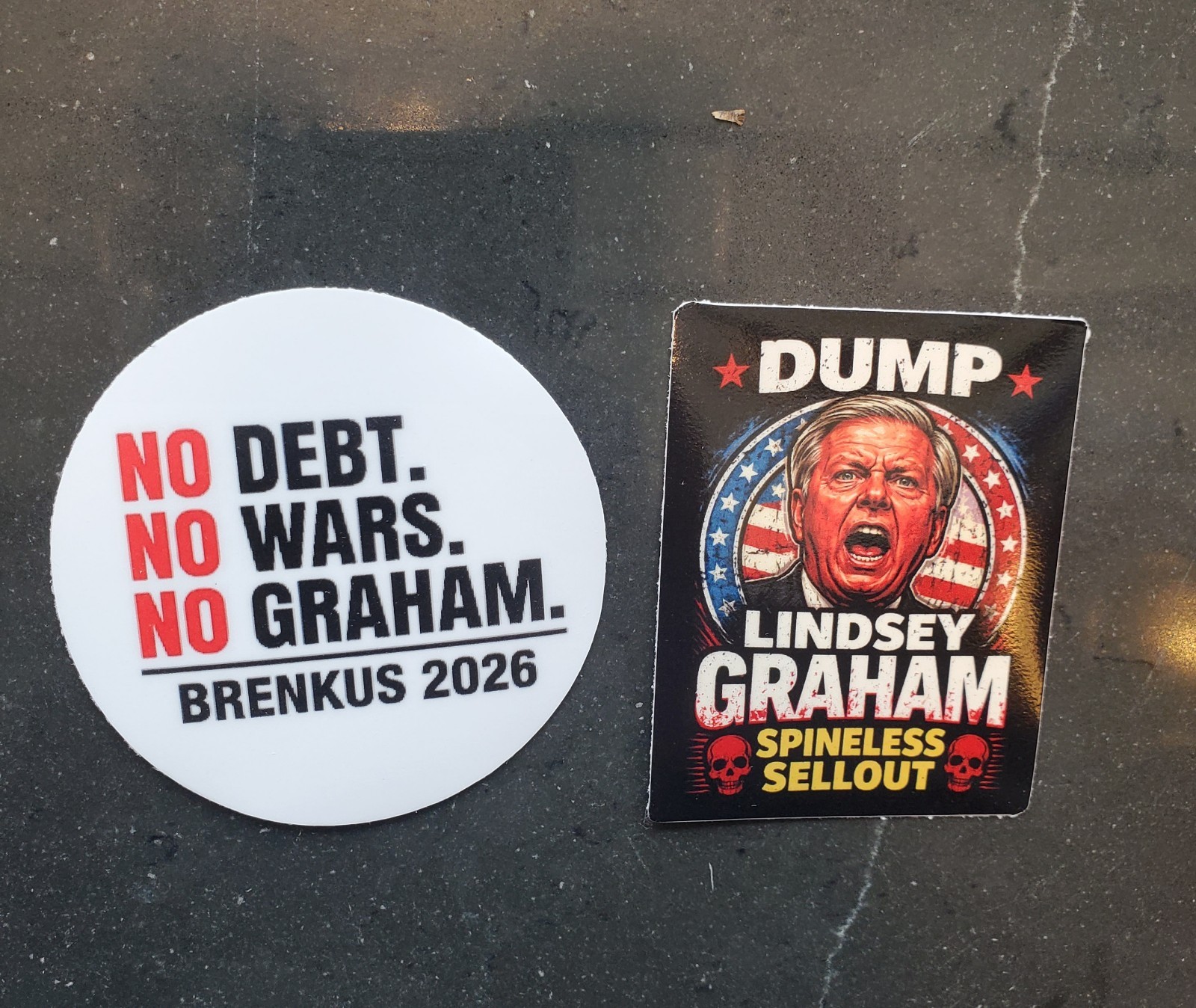 DONALD TRUMP BENJAMIN NETANYAHU STICKER *5* YEAR WARRANTY