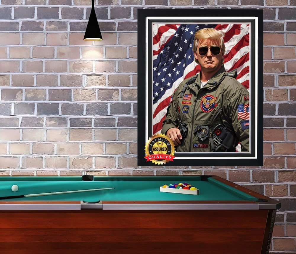 Donald Trump - Maverick - Top Gun - Art- Metal Sign 11 x 14