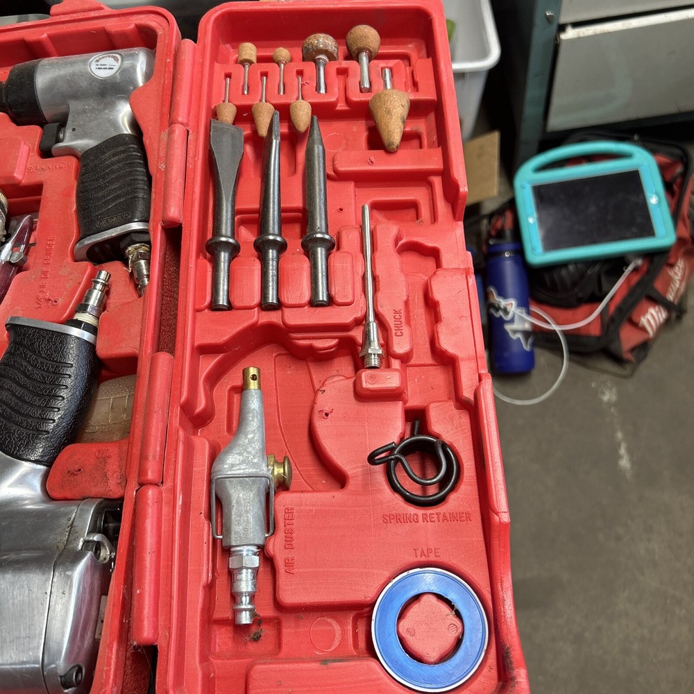 Mastergrip 77 pc Air Tool Set Missing Some Impact Spanner Die Grinder Ratchet ++