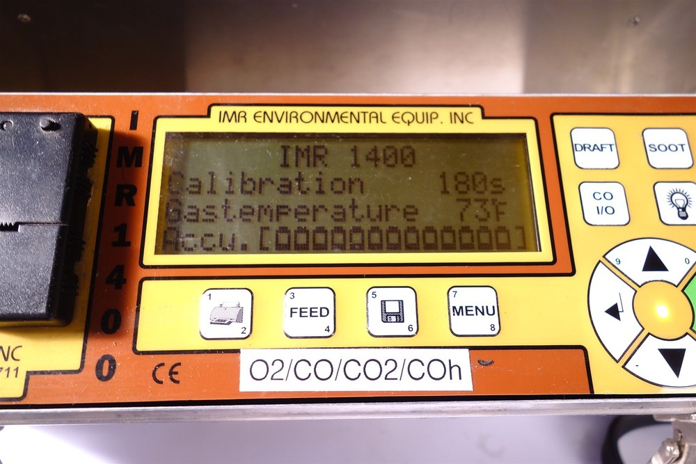 IMR 1400 Gas Analysis Computer + Probe Combustion Gas Flue Analyzer