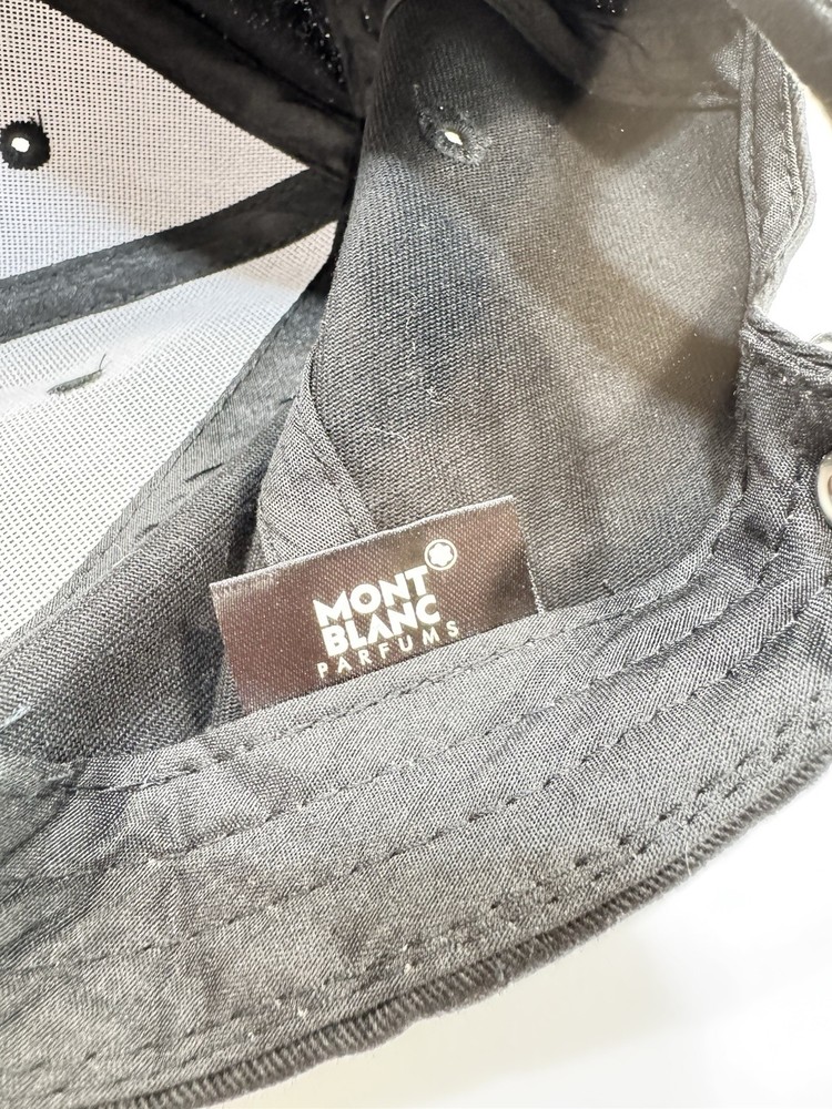 Montblanc Parfums Slideback Hat Black One Size Solid Adjustable Blank