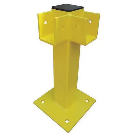 Corner Post, 21 In., Yellow, Steel, 22Dn05