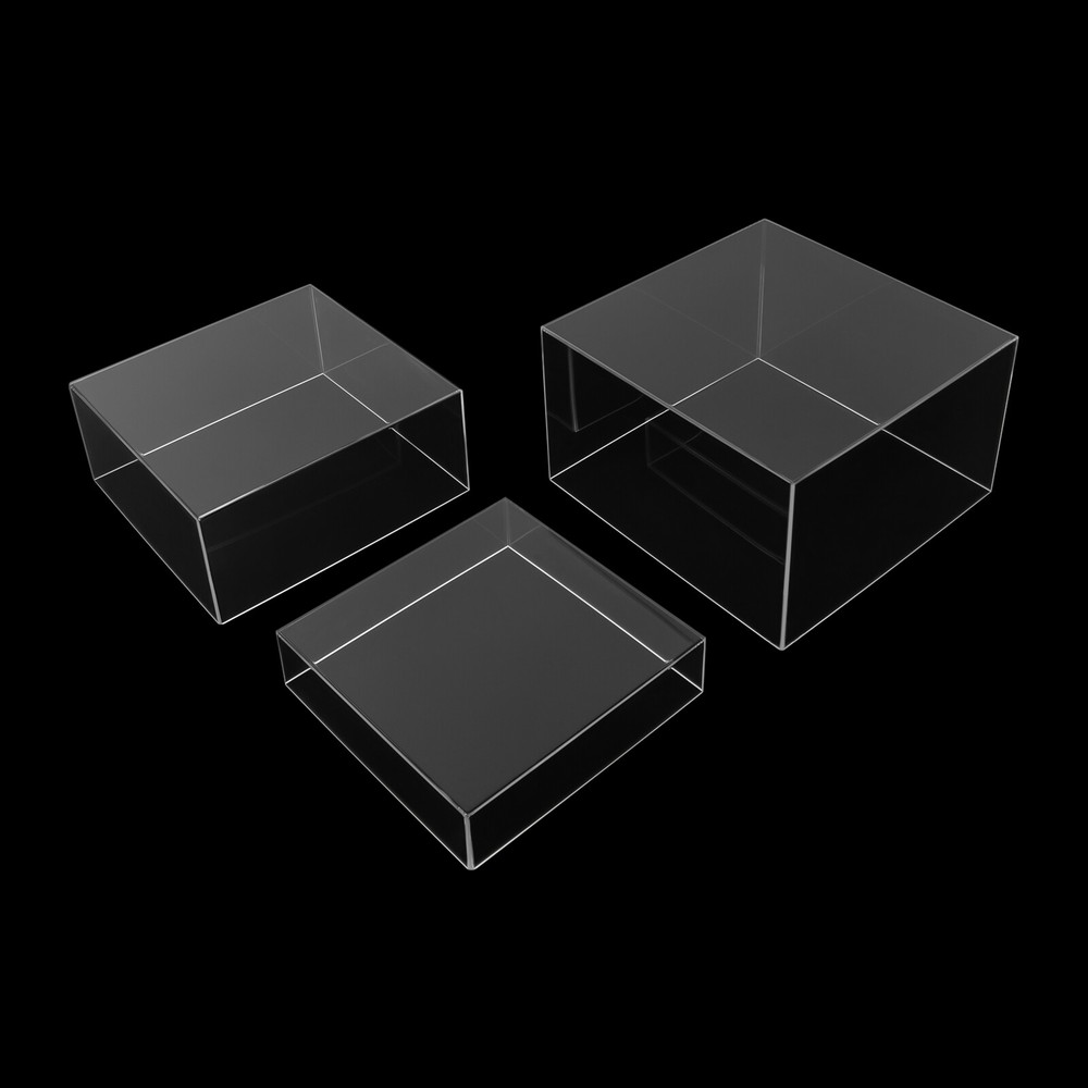 3 Sets Display Nesting Riser Stands 8/9/10 inch Display Stands Hollow Bottoms
