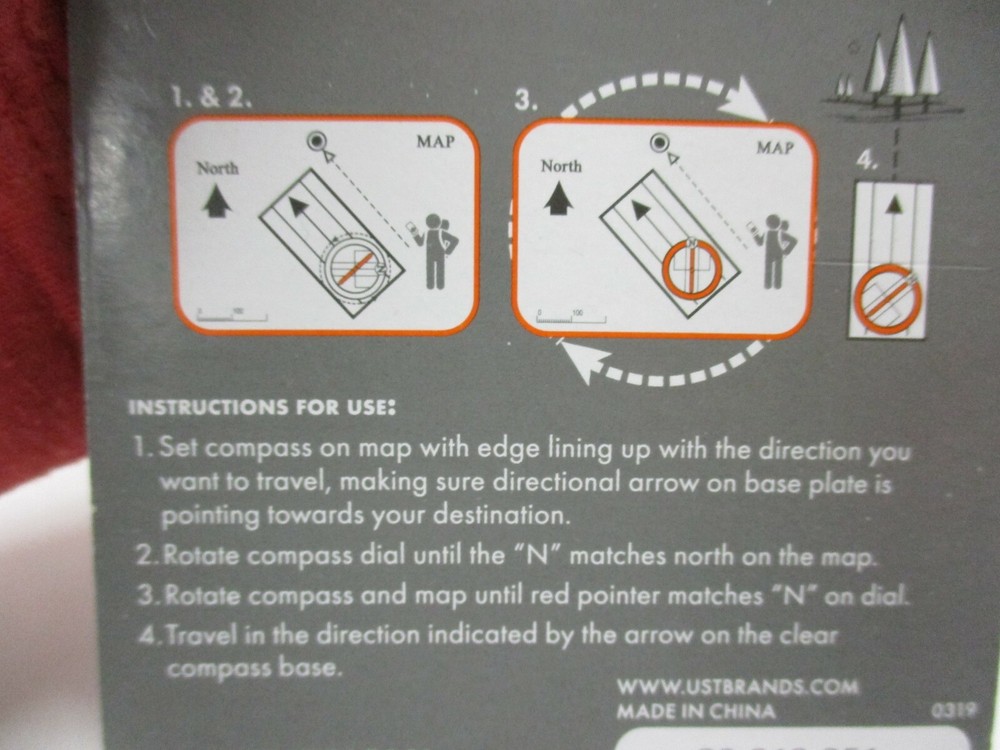 UST Ultimate Survival Technologies WayPoint Compass Camping - new