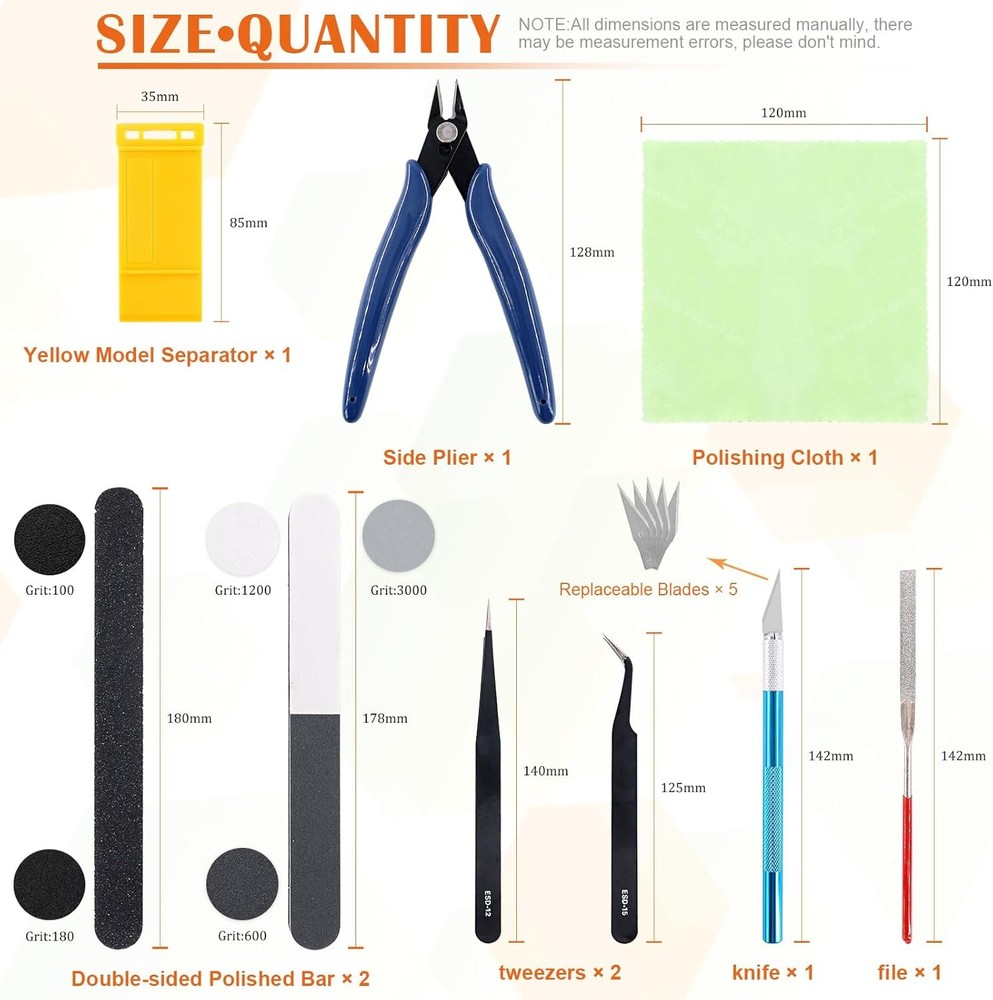 10Pcs Model Tools Craft Set Modeler Building Kit for Gundam Basic Model Assembli
