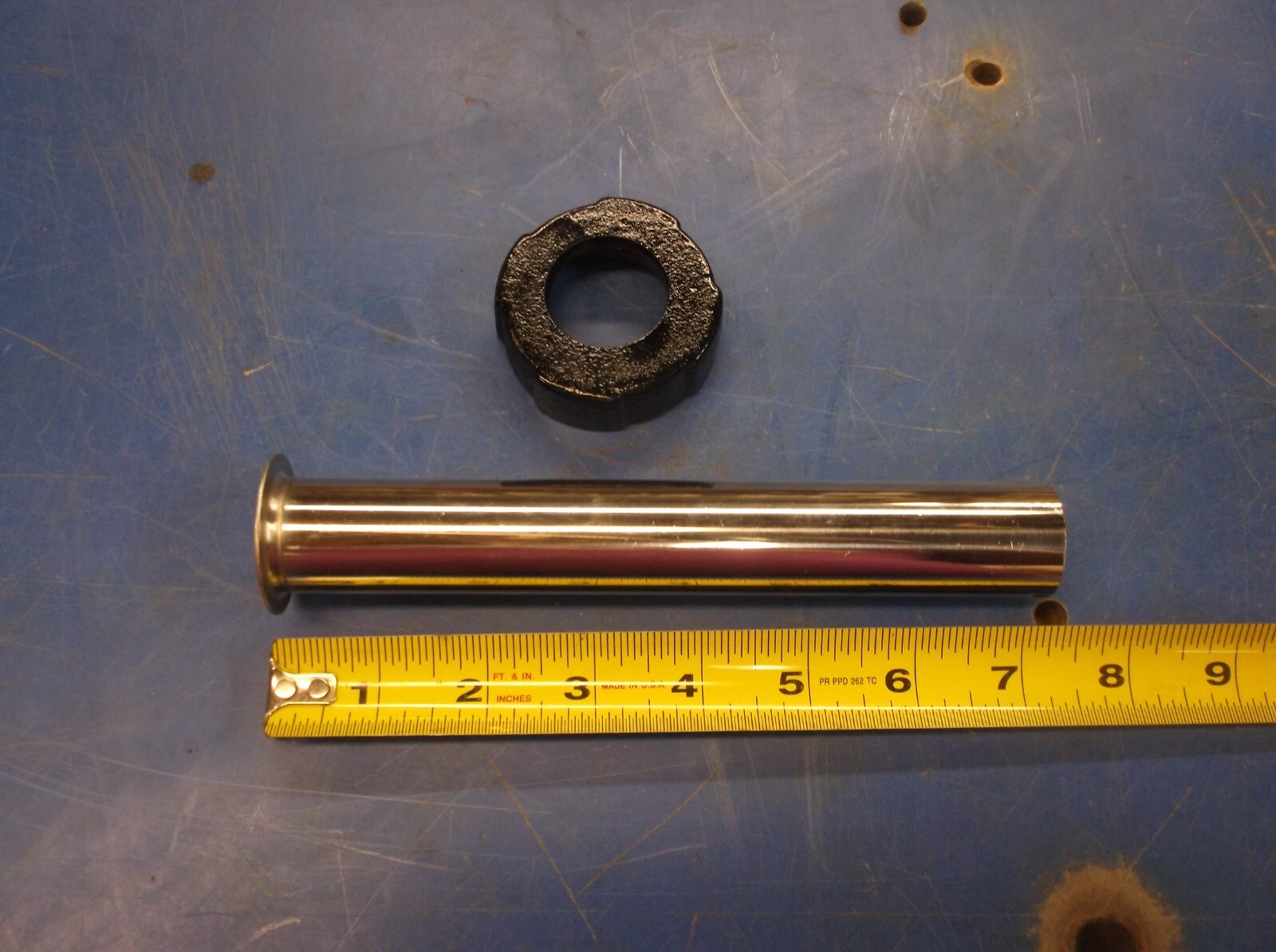 ENTERPRISE & OTHER NUT 1" STAINLESS STEEL TUBE SAUSAGE STUFFER LARD PRESS