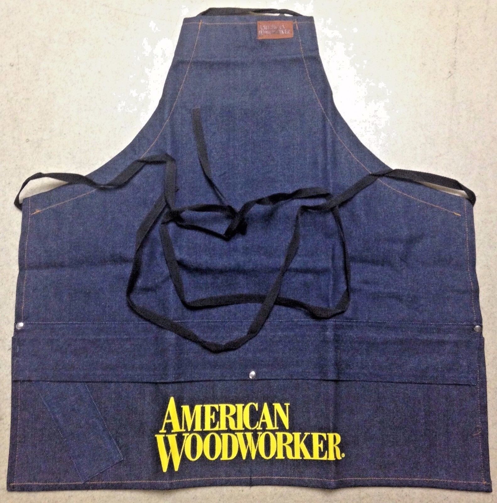 American Woodworker 120 Denim Carpenter Shop Apron Size 25" x 26"
