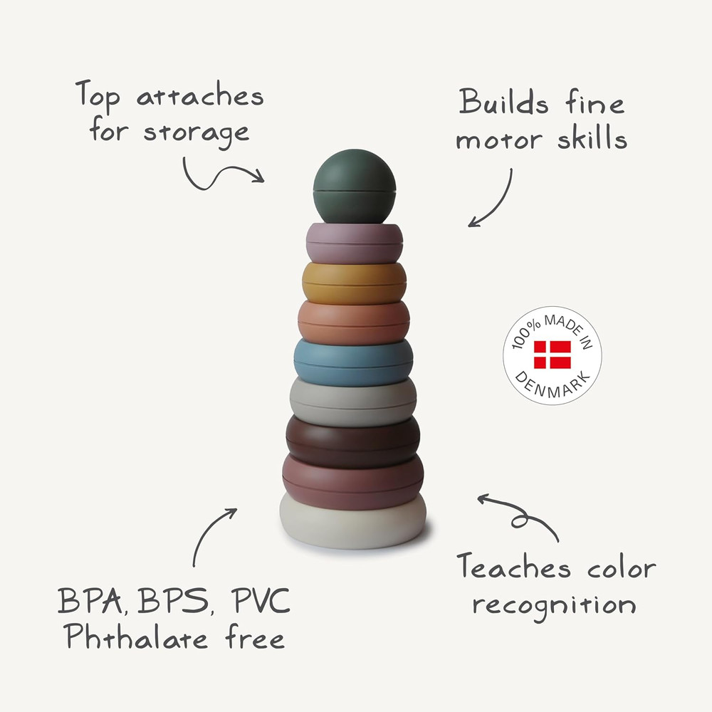 Stacking Rings Toy | Made in Denmark (Rustic)