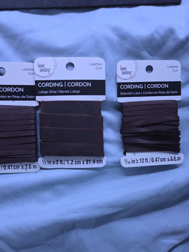 Leather And Cording Craft Lot