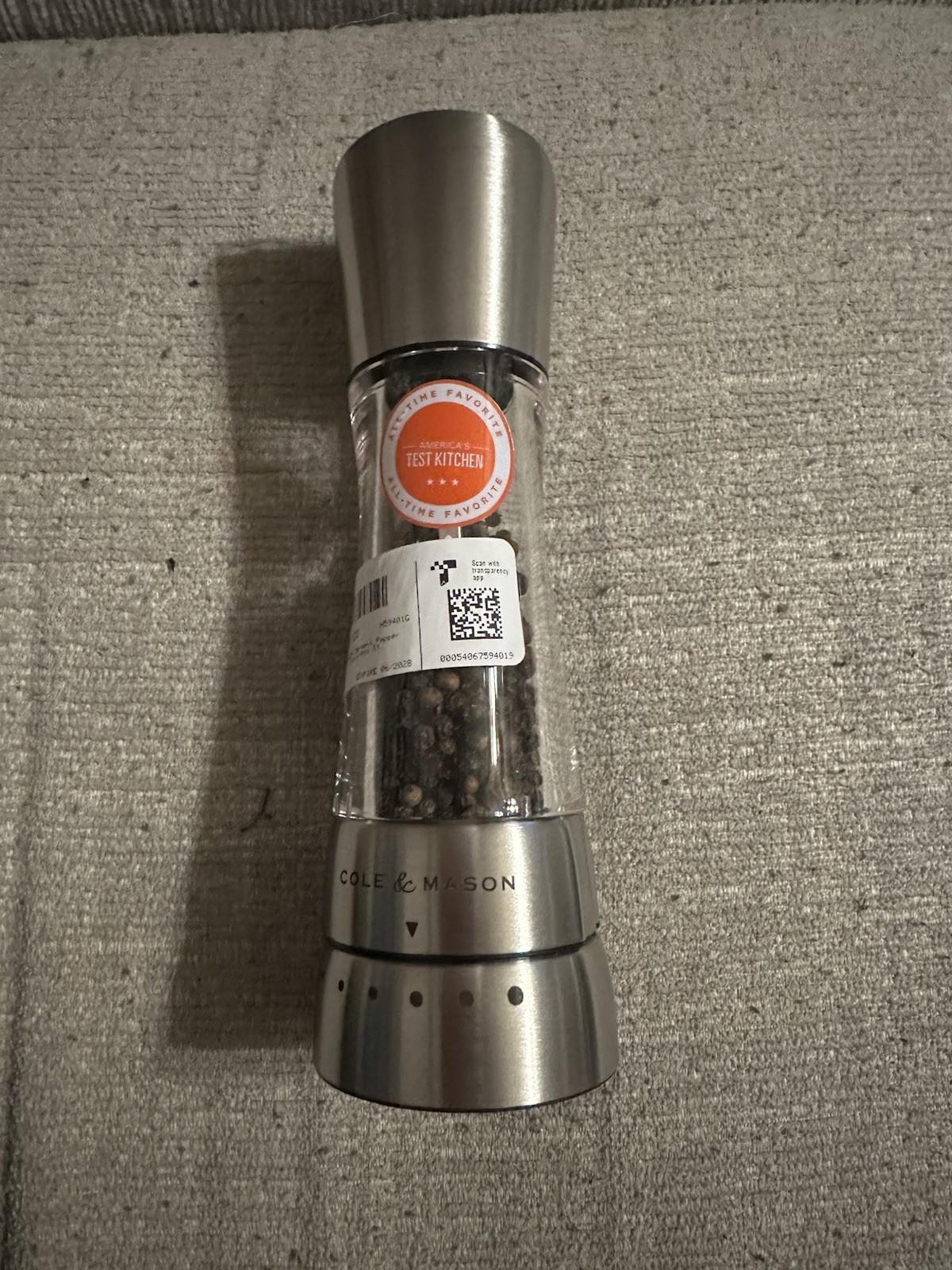 Cole & Mason Derwent Stainless Steel Pepper Mill Refillable Pepper Grinder