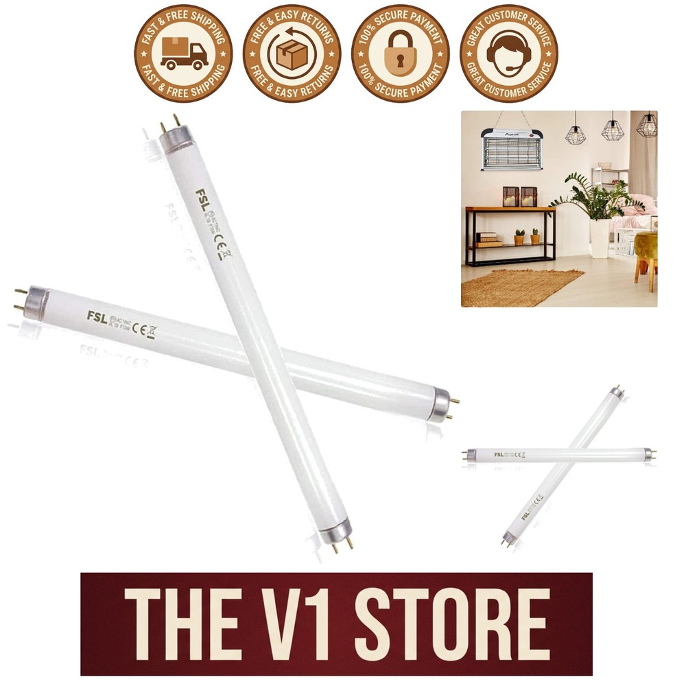 2 Pack 10W UV Light Tubes - Replacement Bulbs for 20W Bug Zappers, Easy Setup